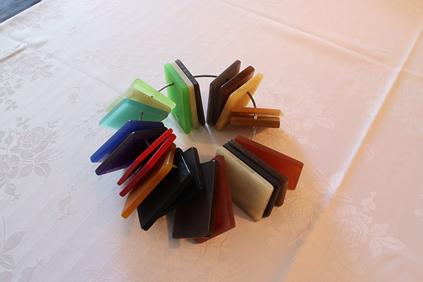 Martha Sturdy's resin color sample
